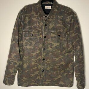 Taylor Stitch Lined Duck Canvas Shop Shirt - Woodland Camo - 42